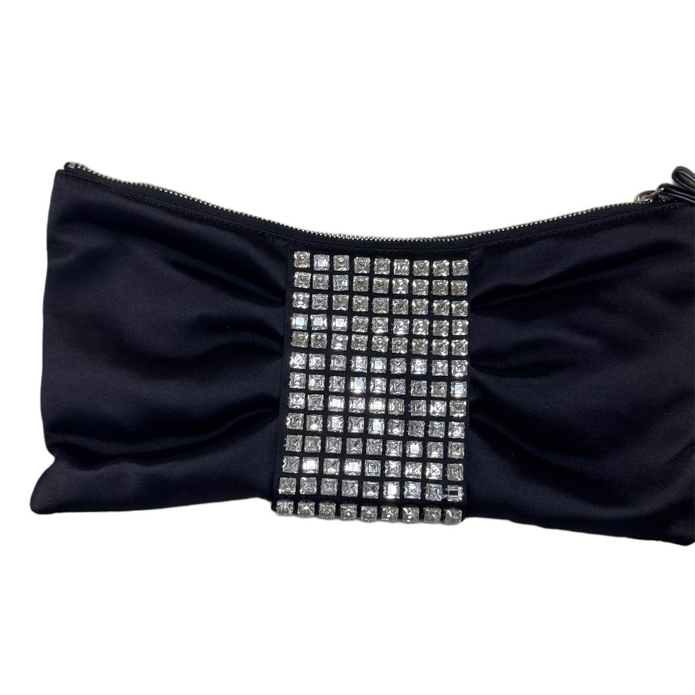 Kate Spade Black Clutch with Silver Accents 13.5 W x 7 H